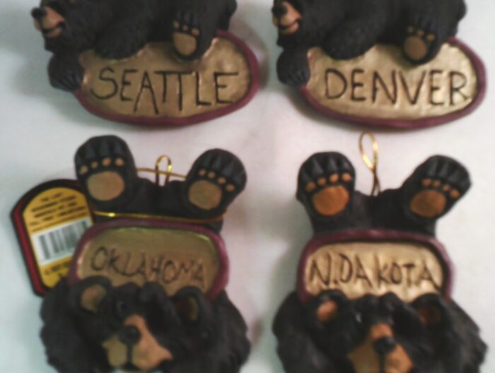 State & City Bear Magnets