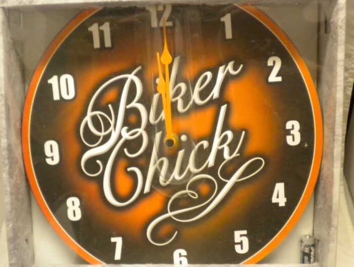Biker Chick Clock