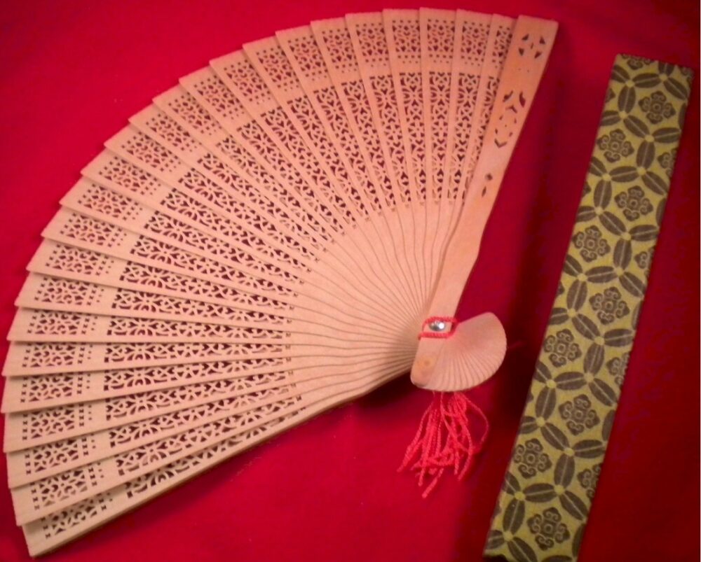 8" Wood Chinese Fan