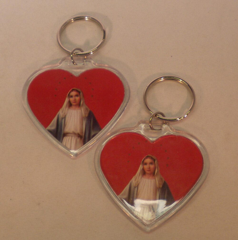 Virgin Mary Heart Keychains