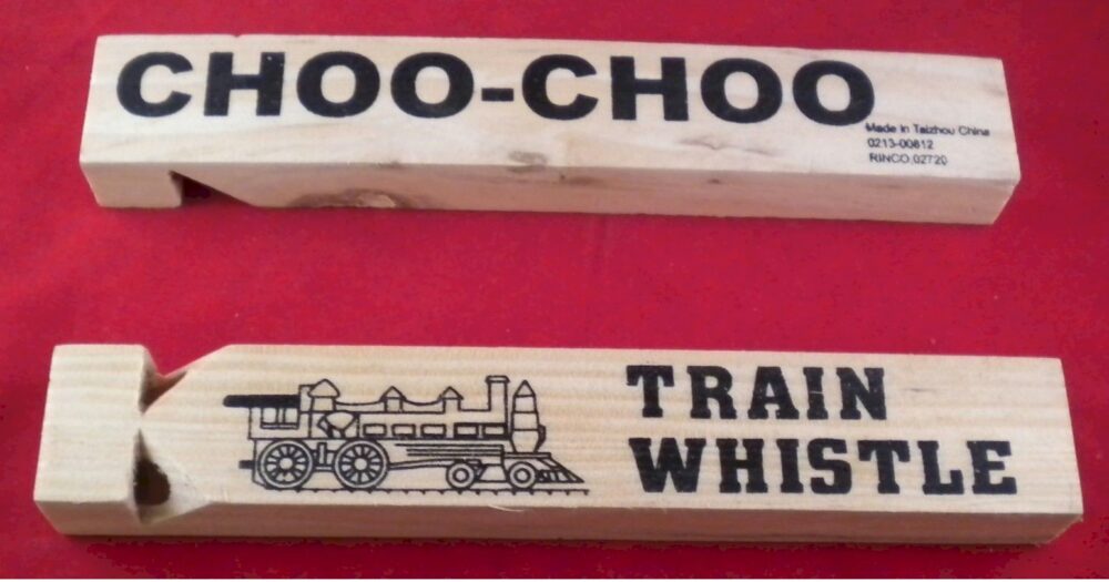 Wooden Train Whistles